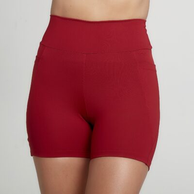 Short Feminino Academia Corrida Fitness com Bolso licor