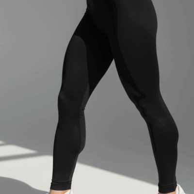 Calça Feminina aura Academia Legging cós transpassado preto