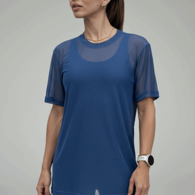 T-shirt Regata Feminina Tela Versátil tule air blue